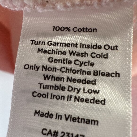 Talbots Women's Sweatshirt Size Large Solid Pink Long Sleeve Pocket Pullover - Picture 5 of 7